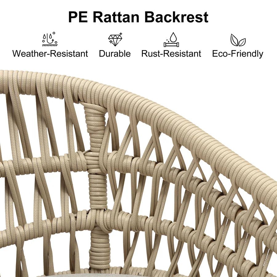 Outdoor Bar Stools Counter Stools Rattan Bar Stools Chair with Backrest for Indoor or Outdoor, Kitchen lsland - Image 37