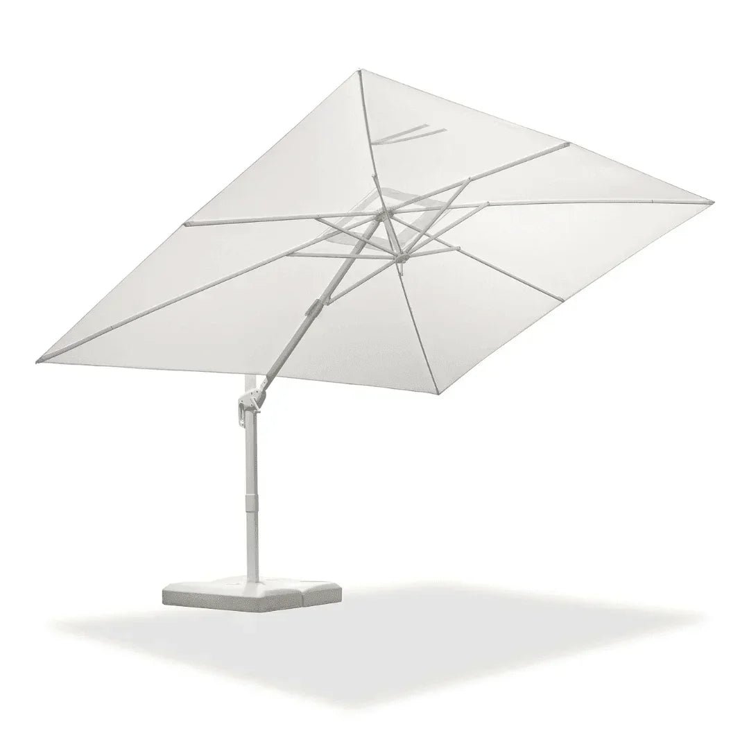 Morden White Outdoor Umbrella Premium Aluminum Patio Cantilever Pool Sun Umbrellas - Image 97