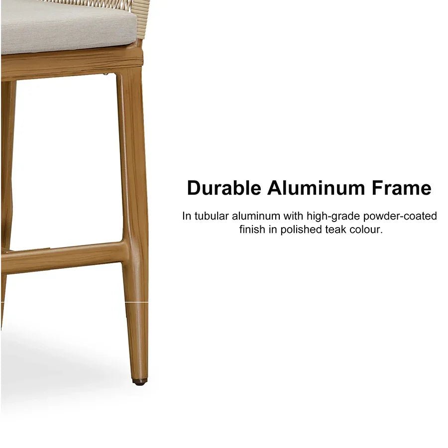 Modern Bar Stools Aluminum Bar Stool with Cushion for Indoor and Outdoor, Kitchen Island - Image 31