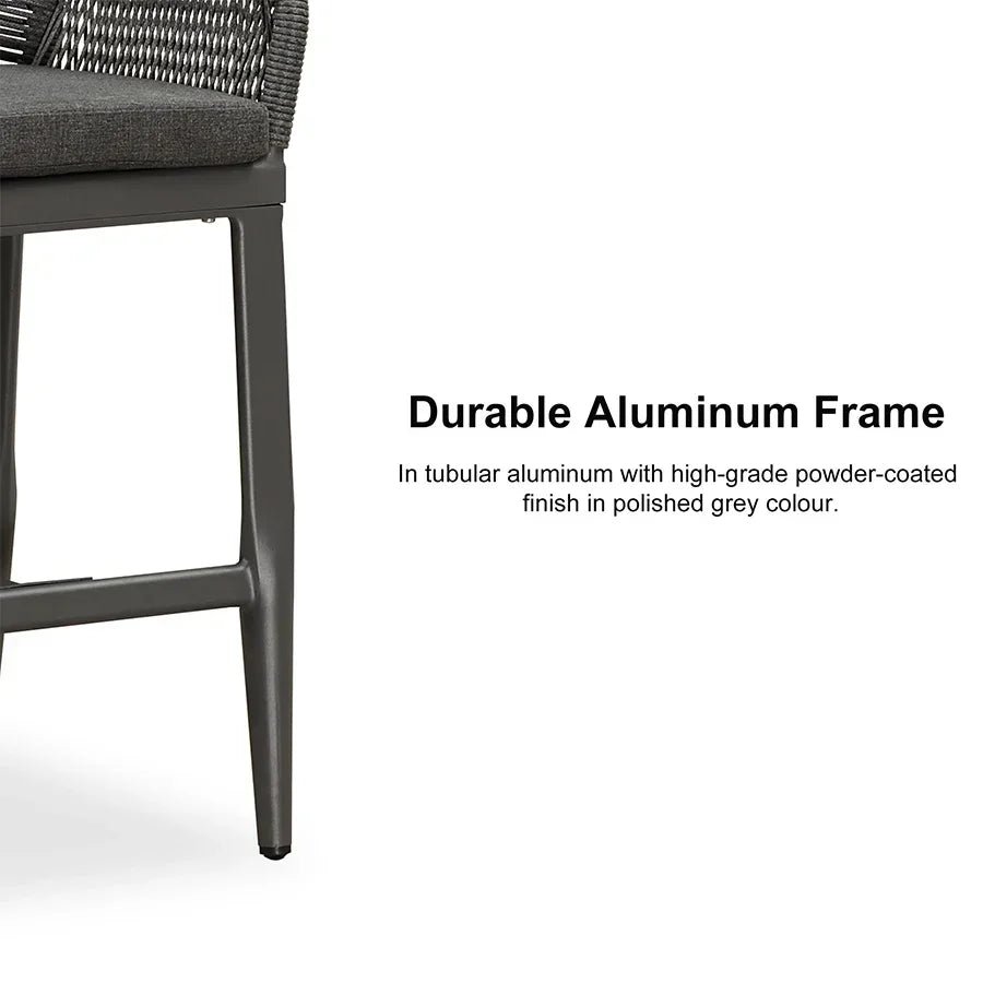 Modern Bar Stools Aluminum Bar Stool with Cushion for Indoor and Outdoor, Kitchen Island - Image 27