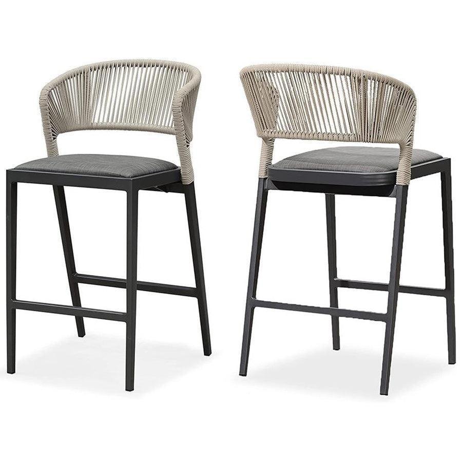 Bar Stool Rattan Bar Stools Counter Stools with Back Metal Bar Height Stool Outdoor Bar Chair for Garden Kitchen - Image 21