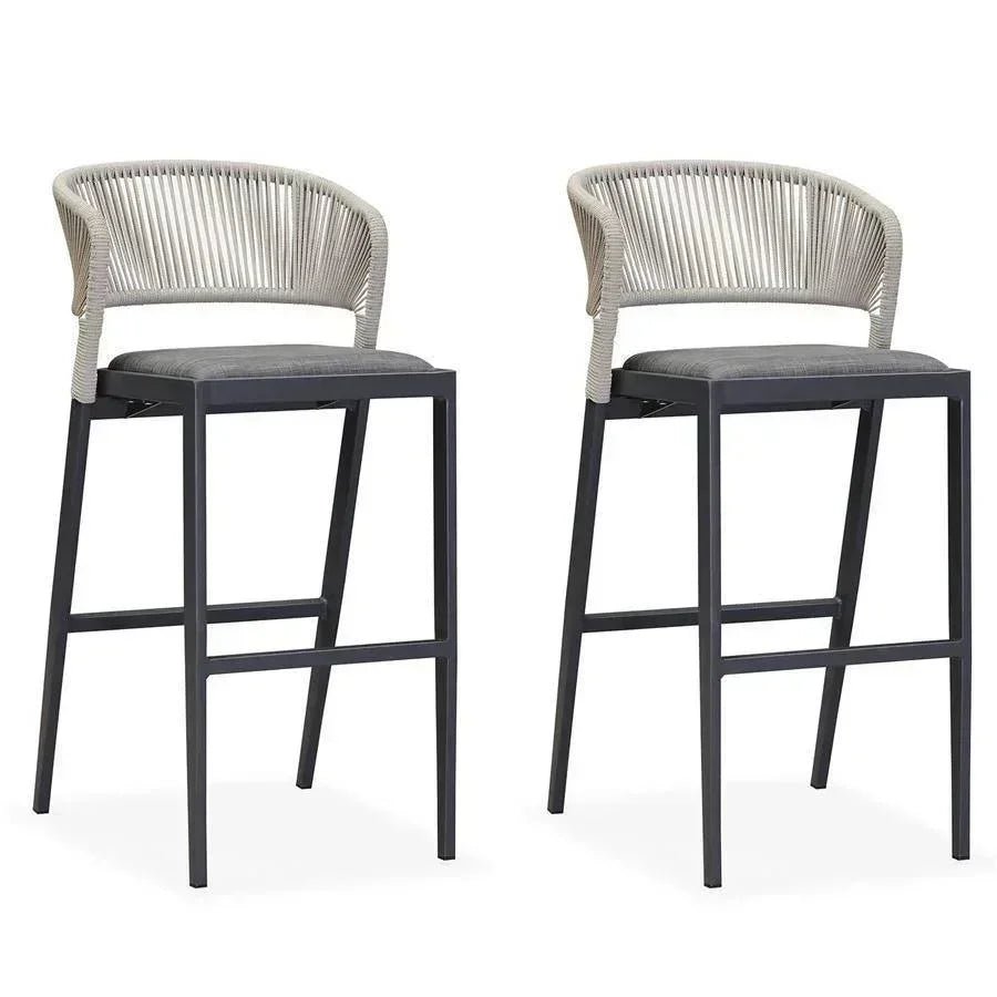 Bar Stool Rattan Bar Stools Counter Stools with Back Metal Bar Height Stool Outdoor Bar Chair for Garden Kitchen - Image 20