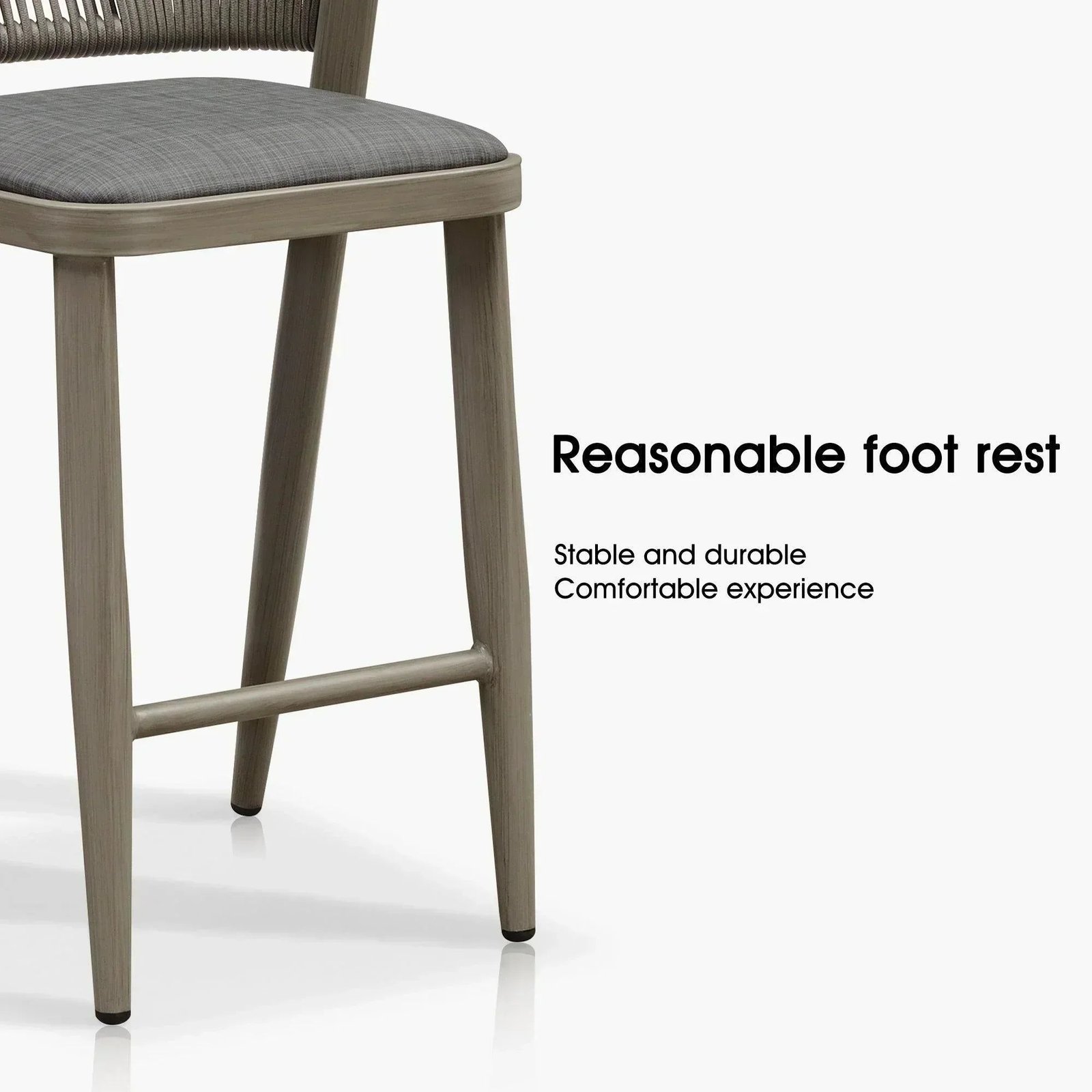 Bar Stool Rattan Bar Stools Counter Stools with Back Metal Bar Height Stool Outdoor Bar Chair for Garden Kitchen - Image 58