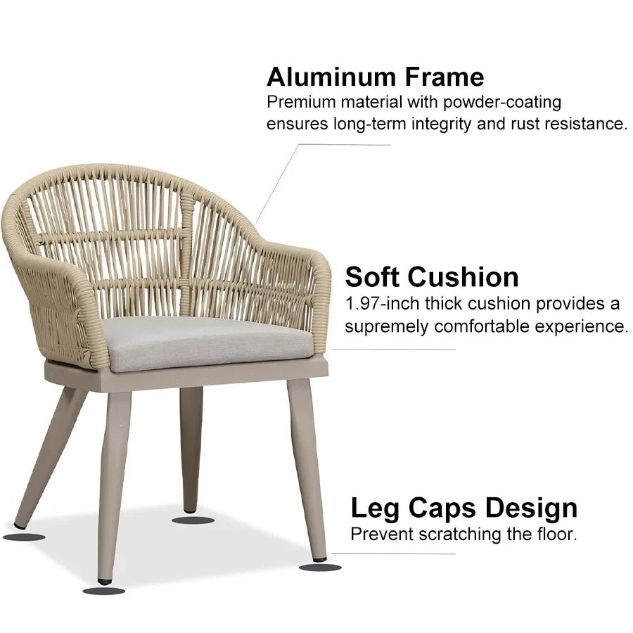 Outdoor Bar Stools Rattan Bar Stools Counter Stools with Back and Cushions  for Patio, Garden, Kitchen - Image 92