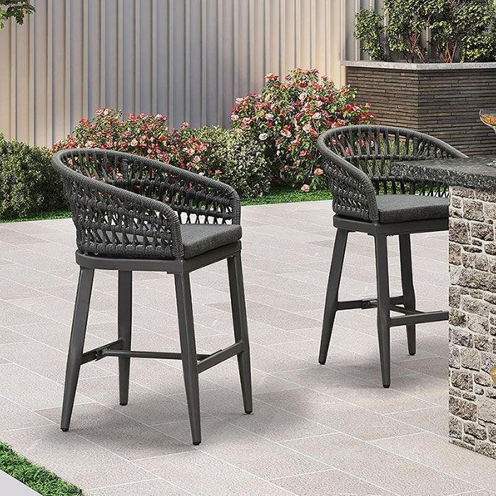 Outdoor Bar Stools Counter Stools Rattan Bar Stools Chair with Backrest for Indoor or Outdoor, Kitchen lsland - Image 18