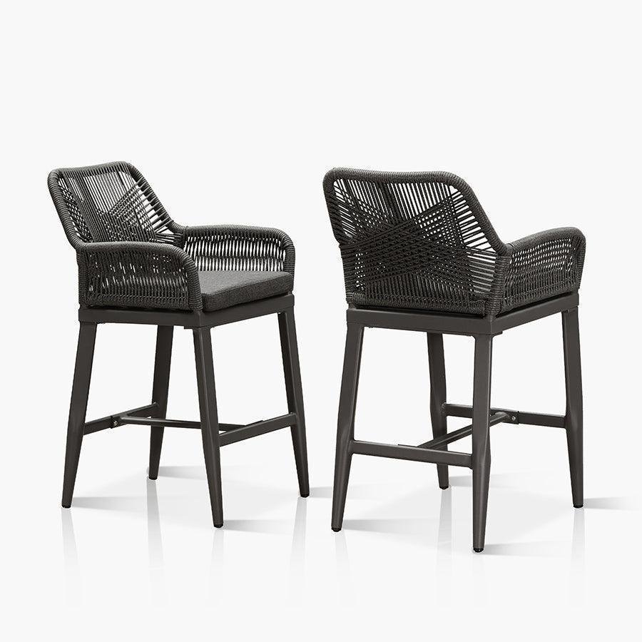 Modern Bar Stools Aluminum Bar Stool with Cushion for Indoor and Outdoor, Kitchen Island - Image 10