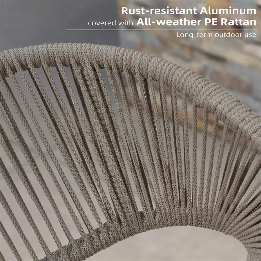 Bar Stool Rattan Bar Stools Counter Stools with Back Metal Bar Height Stool Outdoor Bar Chair for Garden Kitchen - Image 38