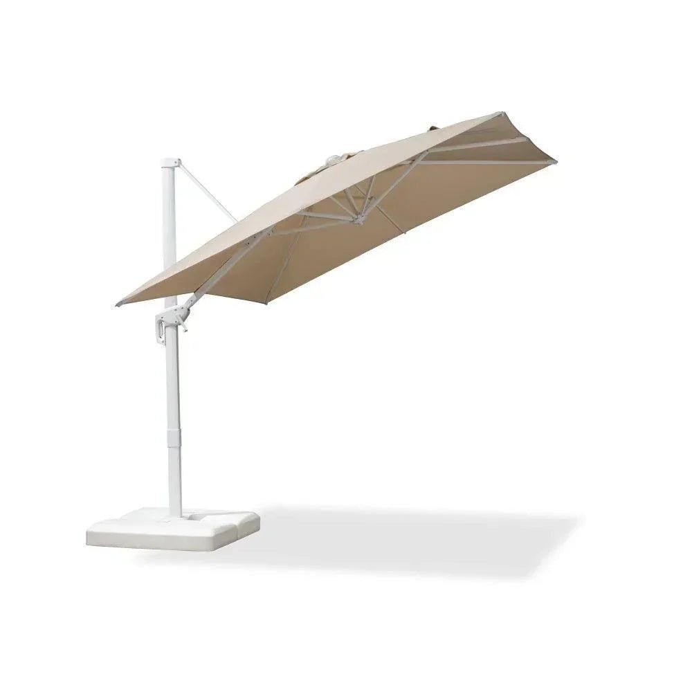 Morden White Outdoor Umbrella Premium Aluminum Patio Cantilever Pool Sun Umbrellas - Image 104