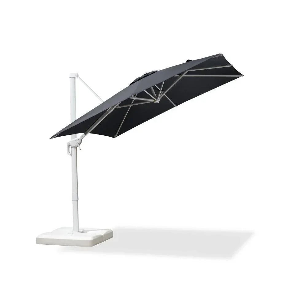 Morden White Outdoor Umbrella Premium Aluminum Patio Cantilever Pool Sun Umbrellas - Image 106