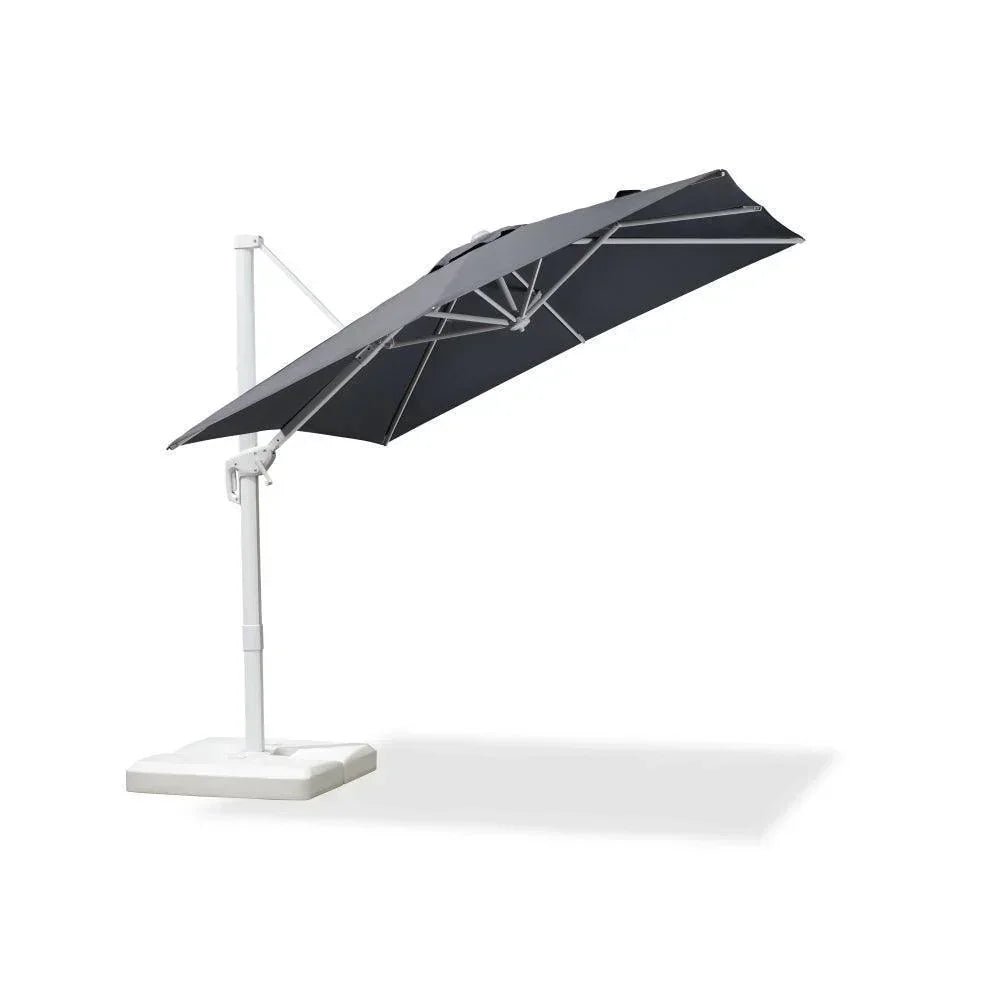 Morden White Outdoor Umbrella Premium Aluminum Patio Cantilever Pool Sun Umbrellas - Image 105
