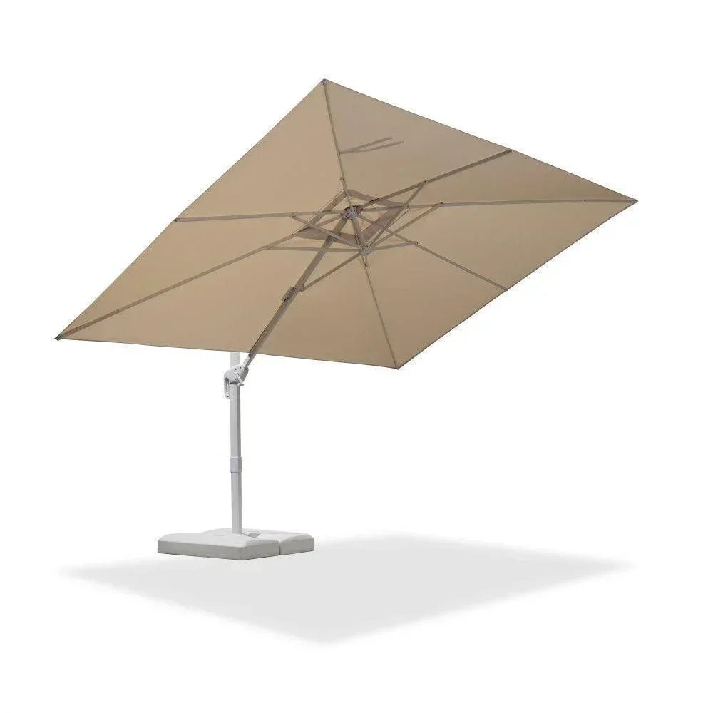 Morden White Outdoor Umbrella Premium Aluminum Patio Cantilever Pool Sun Umbrellas - Image 131
