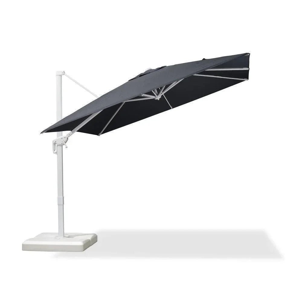 Morden White Outdoor Umbrella Premium Aluminum Patio Cantilever Pool Sun Umbrellas - Image 116