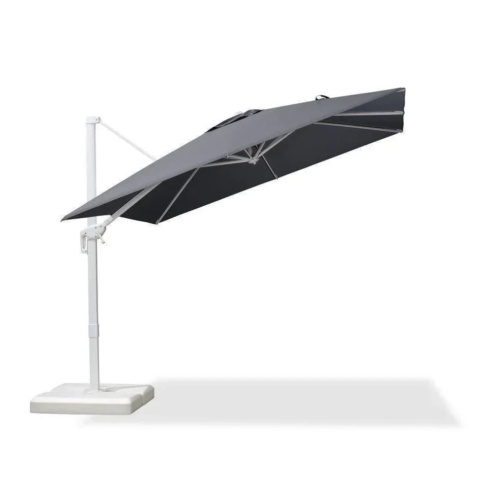 Morden White Outdoor Umbrella Premium Aluminum Patio Cantilever Pool Sun Umbrellas - Image 115