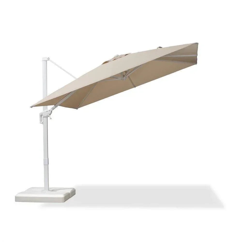 Morden White Outdoor Umbrella Premium Aluminum Patio Cantilever Pool Sun Umbrellas - Image 114
