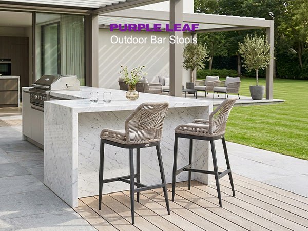 PURPLE LEAF Outdoor Bar Stools