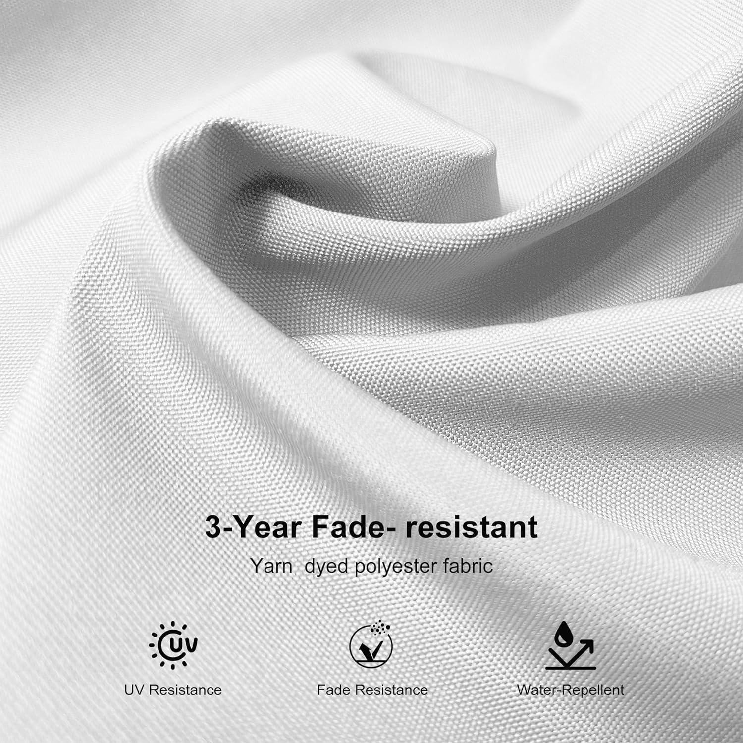 Morden White Outdoor Umbrella Premium Aluminum Patio Cantilever Pool Sun Umbrellas - Image 7