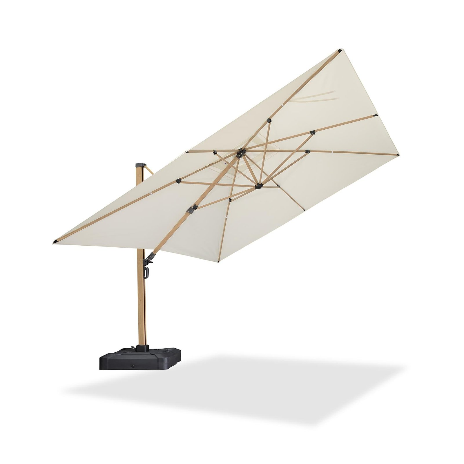Wood Grain Cantilever Patio Umbrella Aluminum Outdoor Umbrellas - Image 109