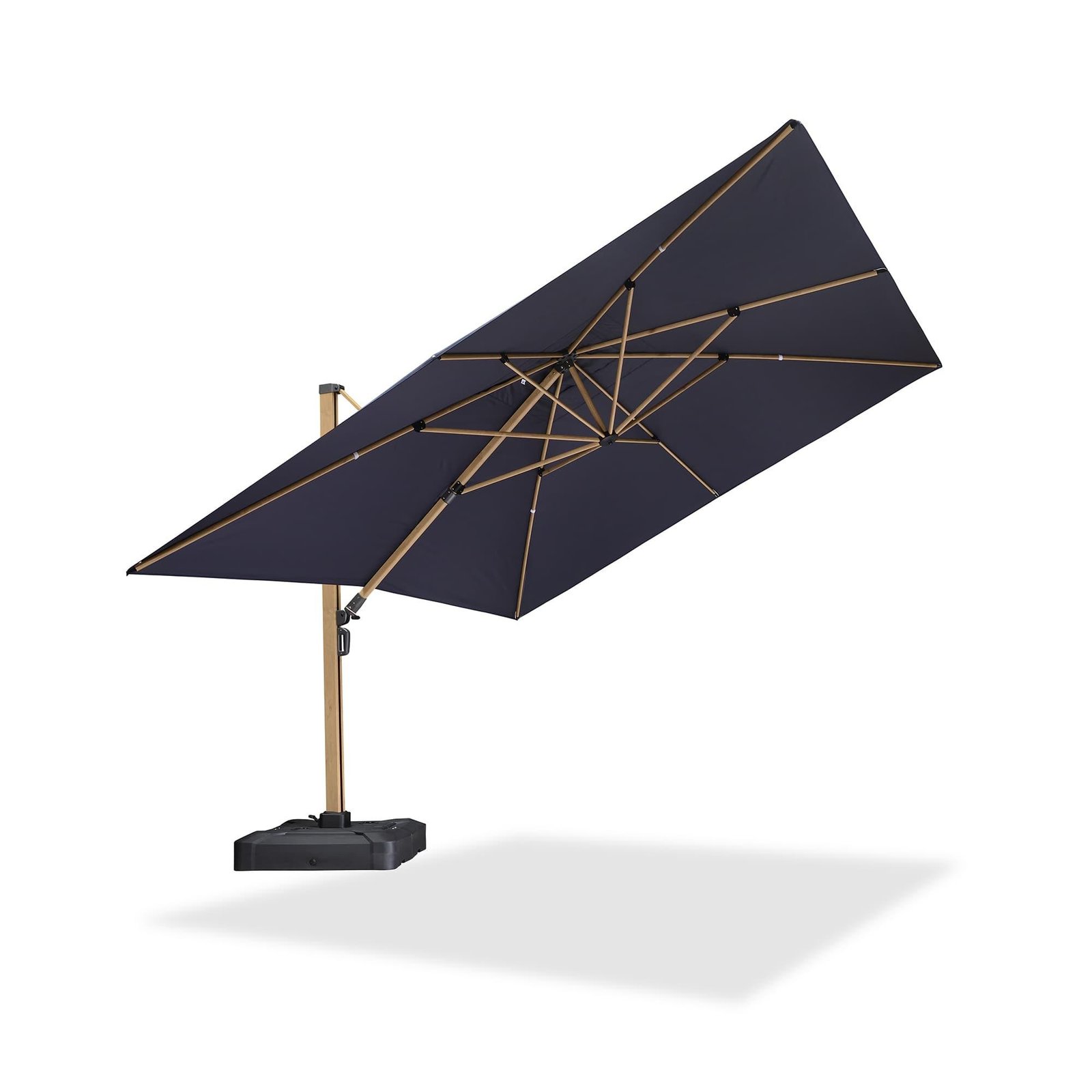 Wood Grain Cantilever Patio Umbrella Aluminum Outdoor Umbrellas - Image 115