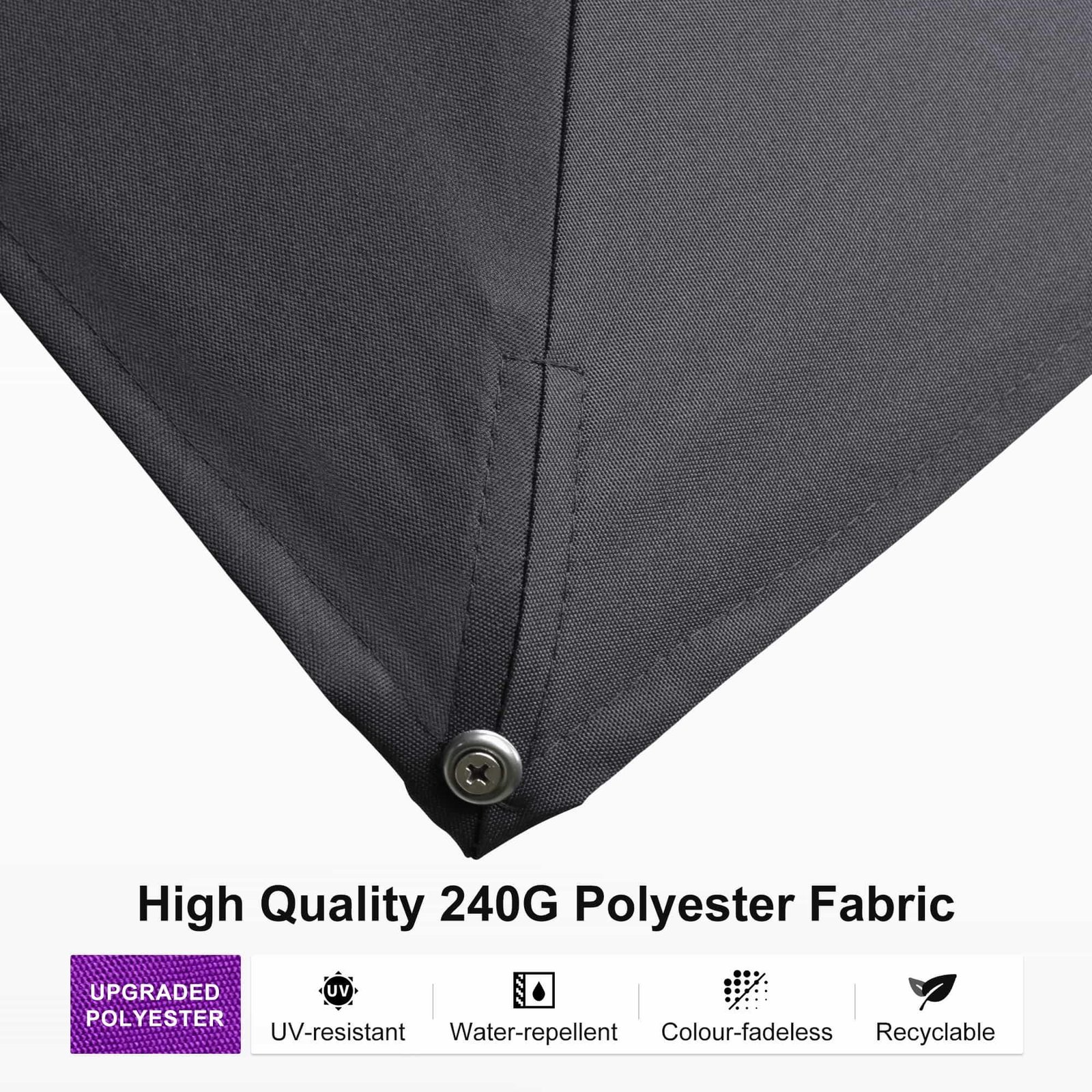Wood Grain Cantilever Patio Umbrella Aluminum Outdoor Umbrellas - Image 26