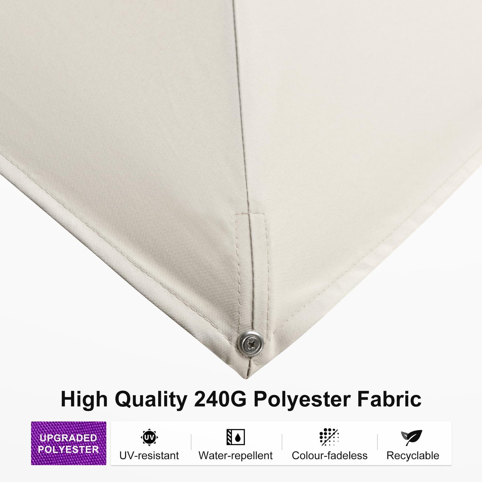Wood Grain Cantilever Patio Umbrella Aluminum Outdoor Umbrellas - Image 31