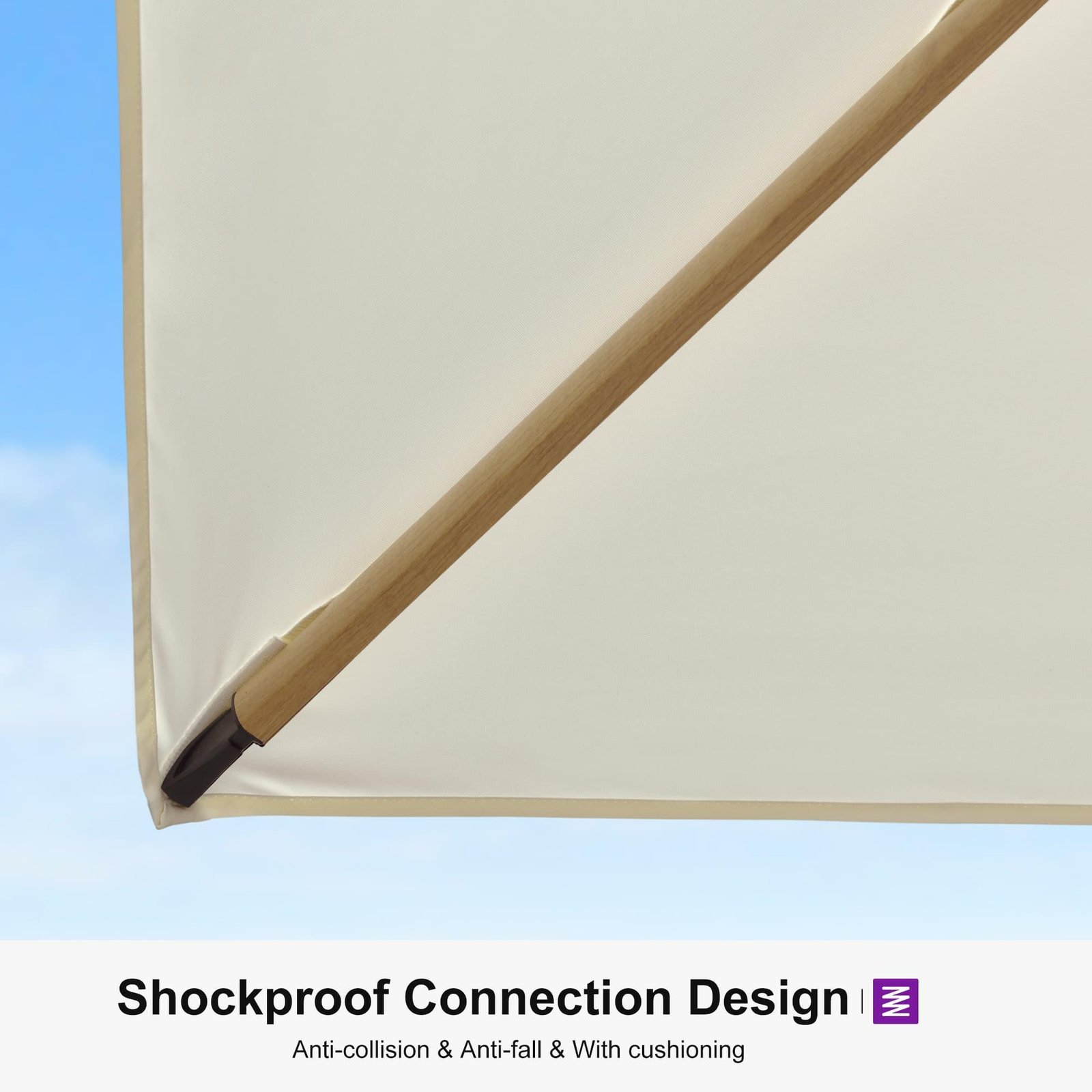 Wood Grain Cantilever Patio Umbrella Aluminum Outdoor Umbrellas - Image 33