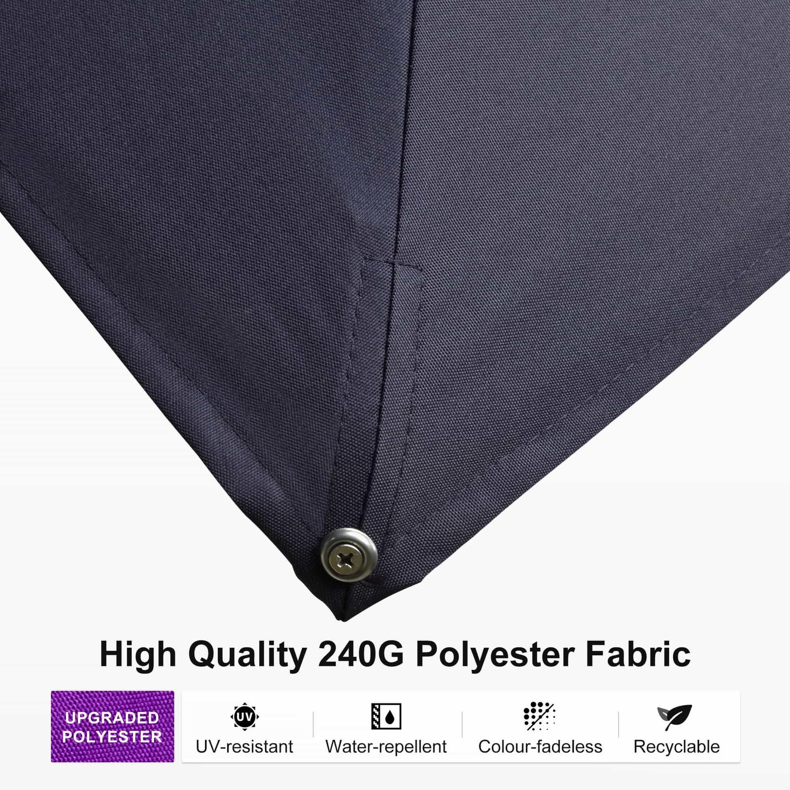 Wood Grain Cantilever Patio Umbrella Aluminum Outdoor Umbrellas - Image 47