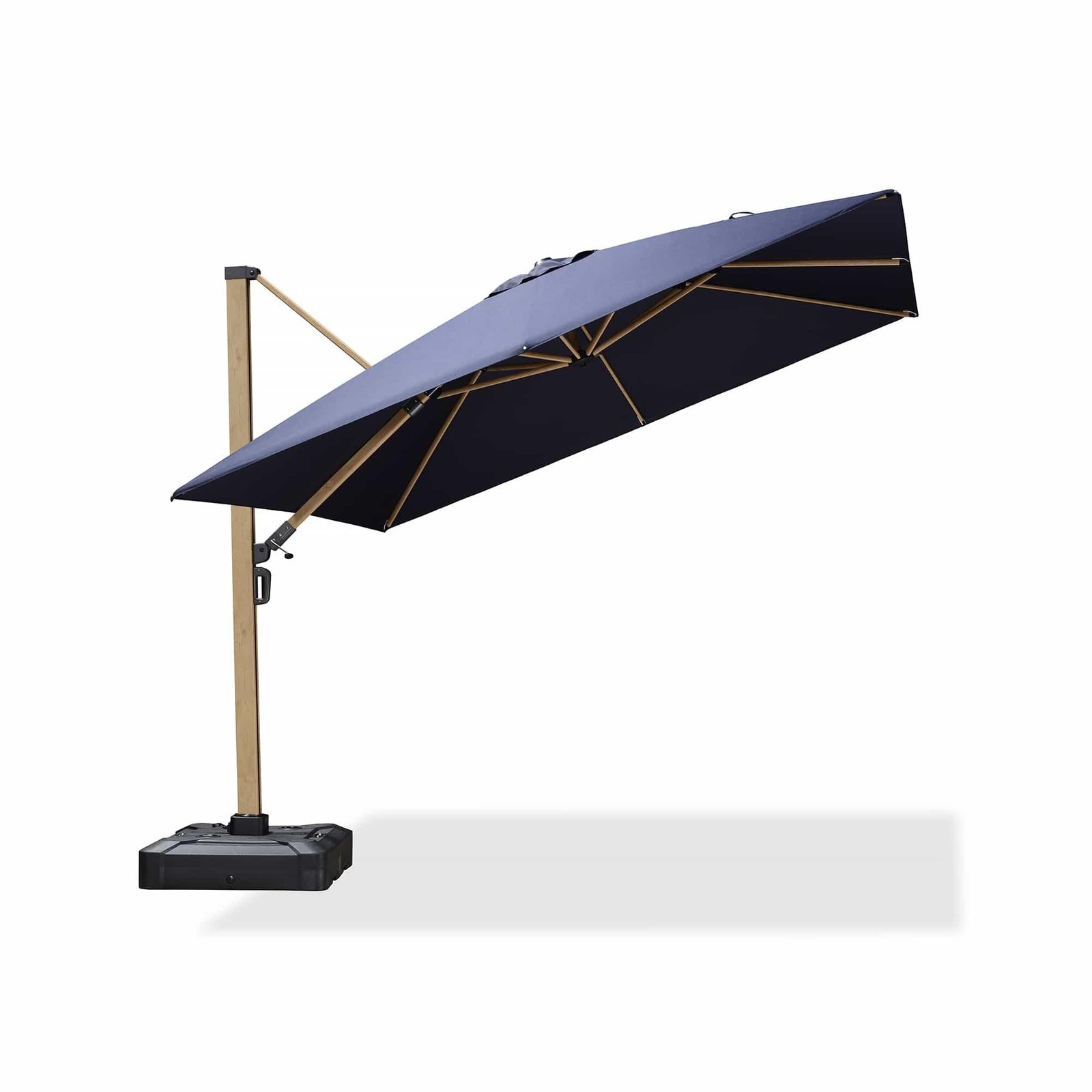 Wood Grain Cantilever Patio Umbrella Aluminum Outdoor Umbrellas - Image 7
