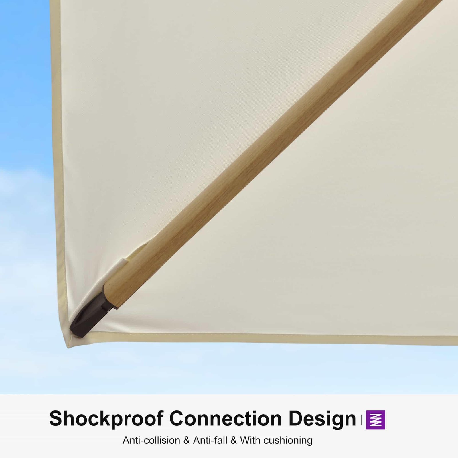 Wood Grain Cantilever Patio Umbrella Aluminum Outdoor Umbrellas - Image 90