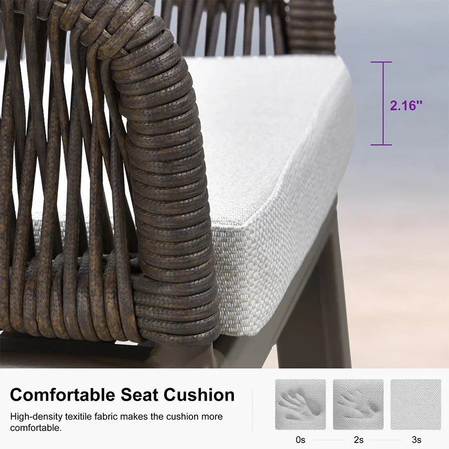 Modern Bar Stools Aluminum Bar Stool with Cushion for Indoor and Outdoor, Kitchen Island - Image 64